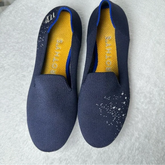 Rothy's  Limited Edition Zodiac Astrology Virgo Loafer Navy Slip On Shoes SizeW6 - Picture 7 of 16